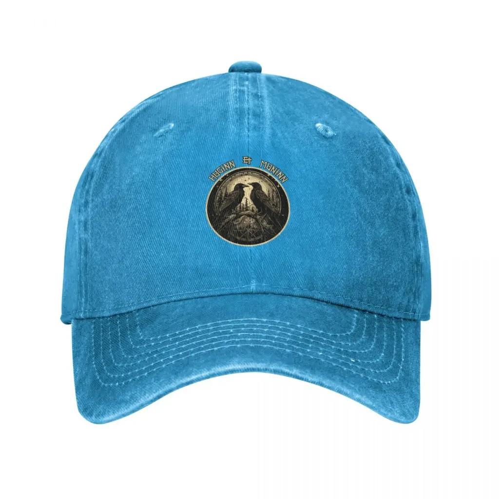 Odin Ravens Huginn and Muninn Norse Mythology Baseball Cap black Sports Cap Hat Baseball Cap Women Hats Unisexs