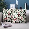1 Pieces Christmas Holly Pattern Decorative Throw Pillows Polyester pillowcase, sofa decorative cushion cov Headboard Pillow