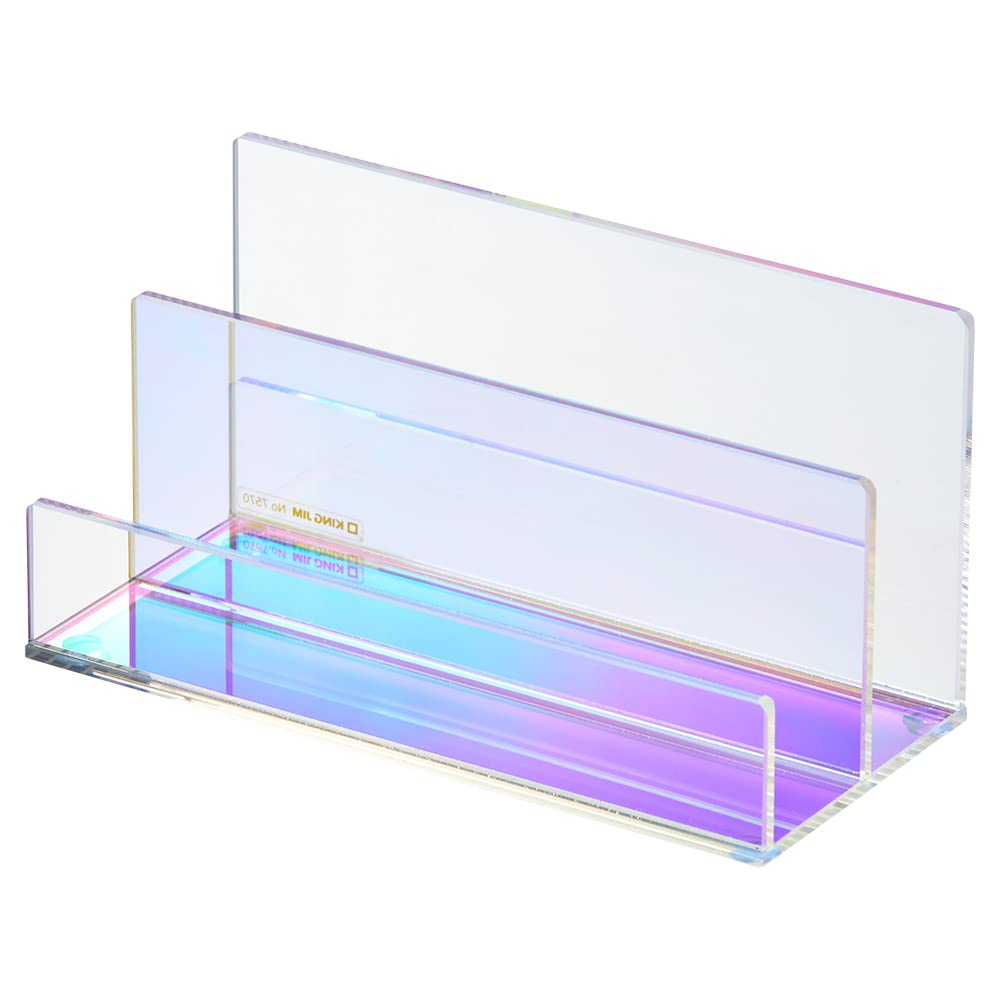 

King Jim Lumiria Desk Organizer with Acrylic Storage and Multi-Stand, 7570, Aurora Color