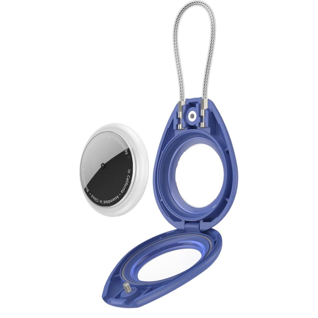 CP27 For Apple AirTag Protective Case Clear PC Full Coverage Anti-Loss Tracking Device Cover