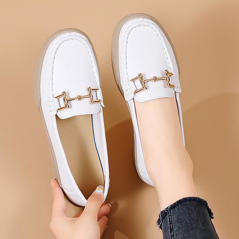 Women's Loafers Leather Driving Moccasins Comfort Flats Casual Slip On Walking Minimalist Summer Breathable Shoes