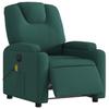 Electric Massage Recliner Dark Green Fabric