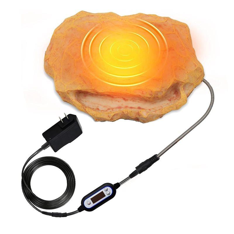 Temperature Adjustment For Bearded Dragon Reptile Heat Rock With Feeding Trough Heat Rock US Plug