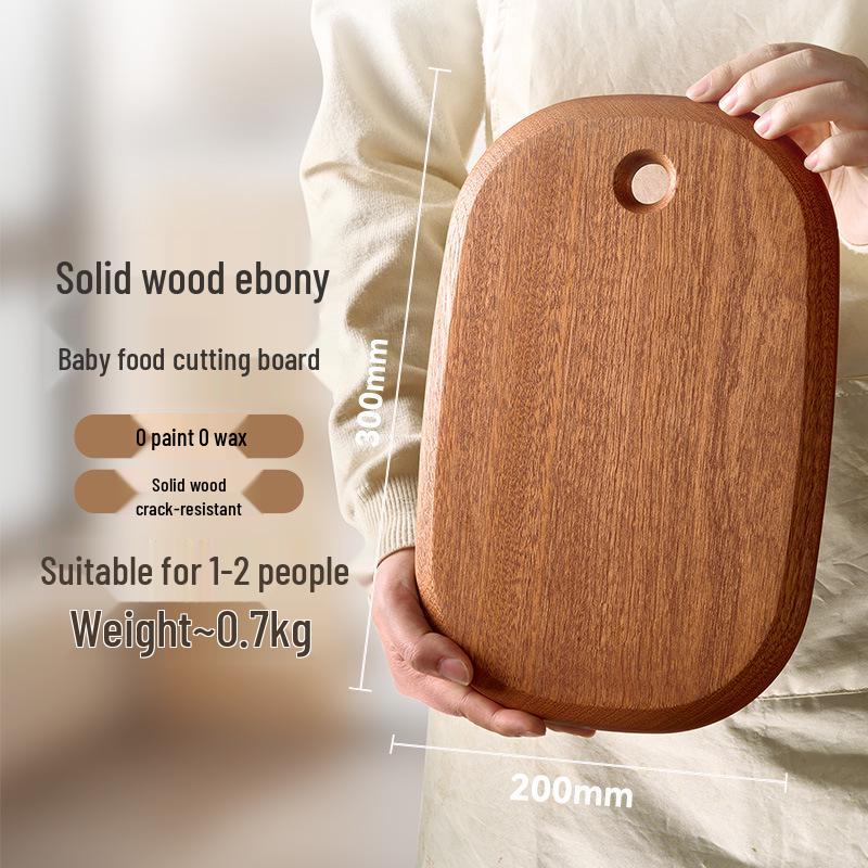 

Thick Unfinished Solid Wood Double-Sided Cutting Board for Baby Food & Fruits Square
