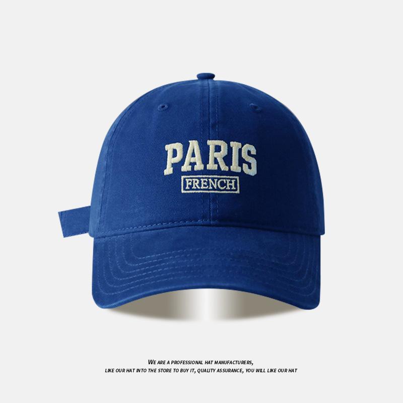 Paris Alphabet Baseball Cap Women'S Face Small Simple Sports Hat Women'S Outdoor Versatile Men'S Cap