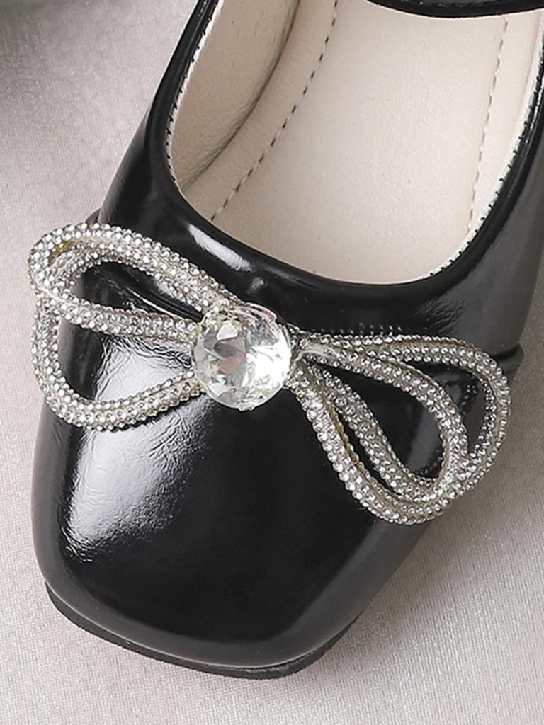 2025 Children Princess Leather Shoes for Girls Spring New Fashion Soft Comfortable Elegant Chic Bowtie Party Wedding Dress Shoes