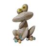 Garden Frog Statue, Cartoon Frog Figurine, Waterproof Resin Animal Sculpture for Yard Patio Lawn Decor