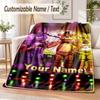 Five Nights At Freddy’s Custom Name Flannel Throw Blanket Soft Warm for Sofa Bed Indoor Home Use