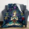 Chakra Balance Flannel Blanket Throw Blanket Soft Warm Sofa Bed Camping Home Decor Unique Christmas Gift C926350