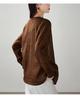 Women's 2026 Spring Fashion Versatile Commuter Shirt with Linen Mulberry Silk V-neck Long sleeved Shirt