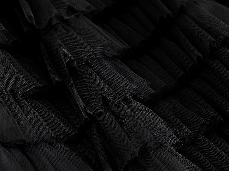 Autumn French Elegance: Women's High Waist Mesh Cake Skirt