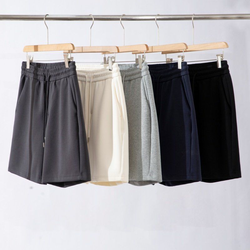 Heavy Air Layer Shorts Foreign Trade Tail Goods Men's Summer American Solid Loose Sports Casual Straight Shorts