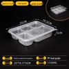 1100ml 5-Compartment Disposable Plastic Food Container