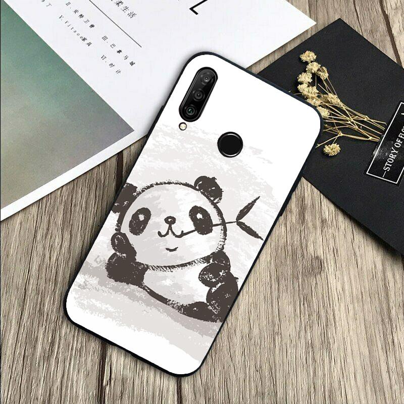 Cartoon Panda For Huawei Nova 12s 12i 11i 7i 8i Y73 Y70 Y90 Y60 Y72 Y61 Y91 9 10 SE P30 Pro P40 Lite Case