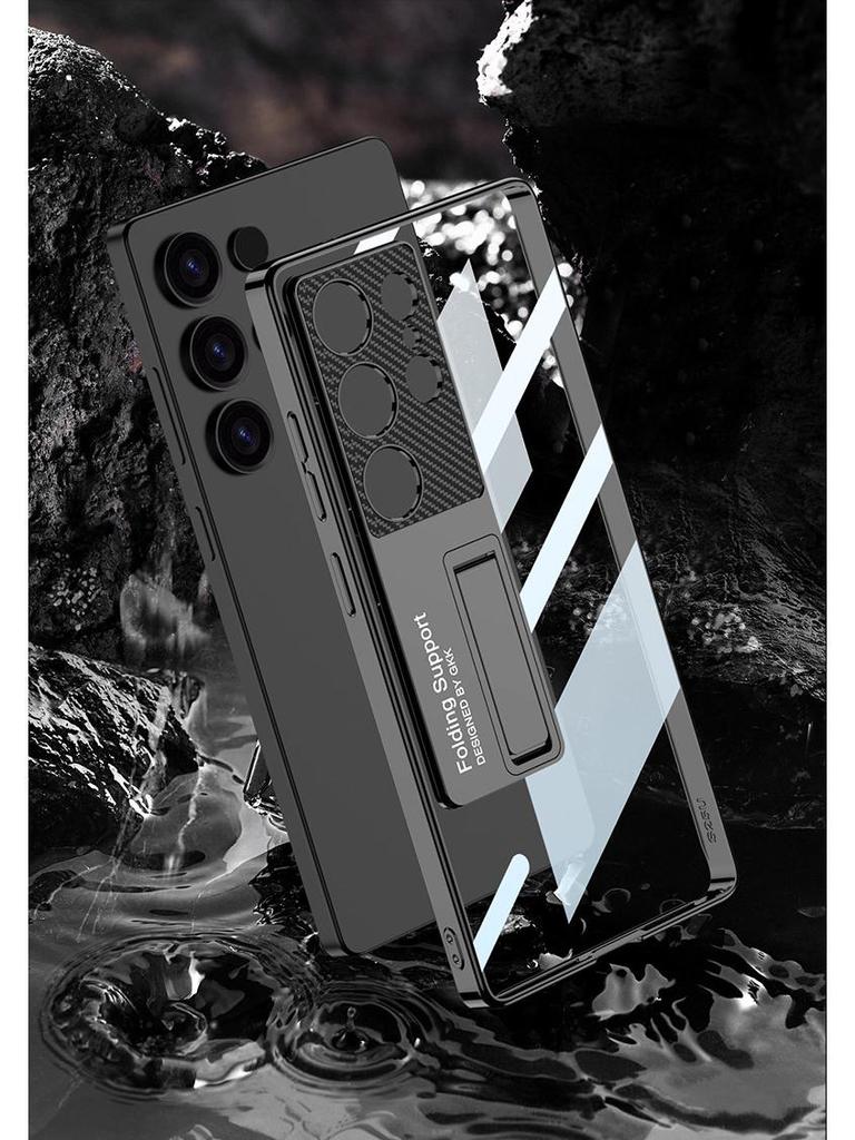 Samsung S25 Ultra Case: Transparent, Ultra-Thin Plated Phantom with Precise Holes & Stand