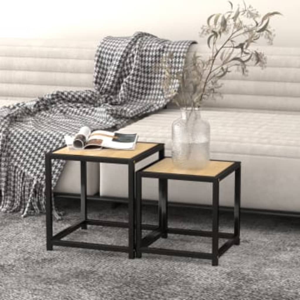 Side Tables (2 pcs) MDF Sonoma Oak