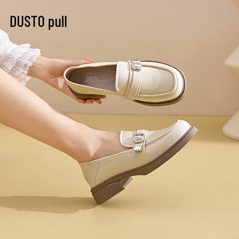 Dadao Women s British Style Thick Sole Slip-On Loafers 39