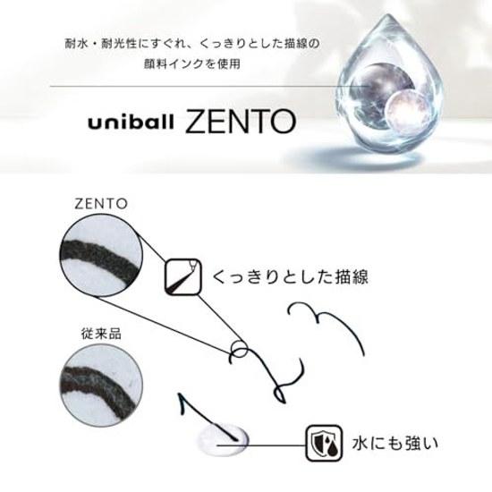 Mitsubishi Pencil Water-based Ballpoint Pen Uniball ZENTO Refill 0.38 Black 10 Pieces UBRZ38.24 10P