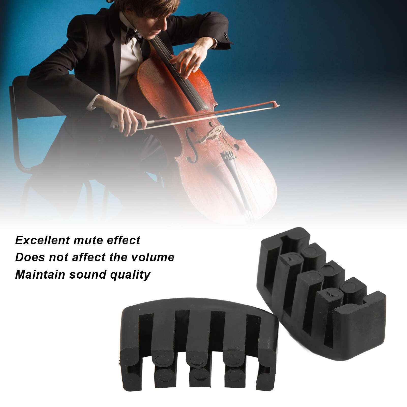 

2 шт., Практика на скрипке, немая резиновая черная 5 когтей, аксессуары для скрипок, сохраняют качество звука