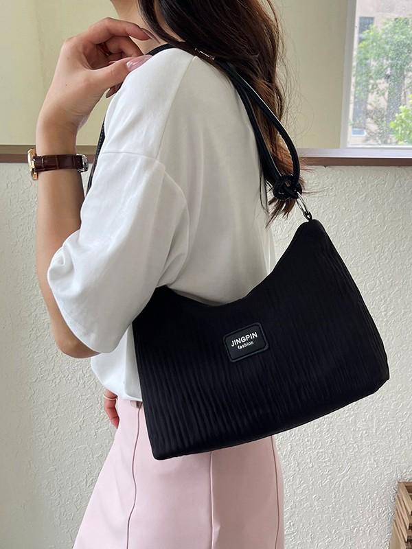 2026 Crescent Pleated Underarm Bag: Fashionable, Textured, Simple & Elegant Single Shoulder Crossbody