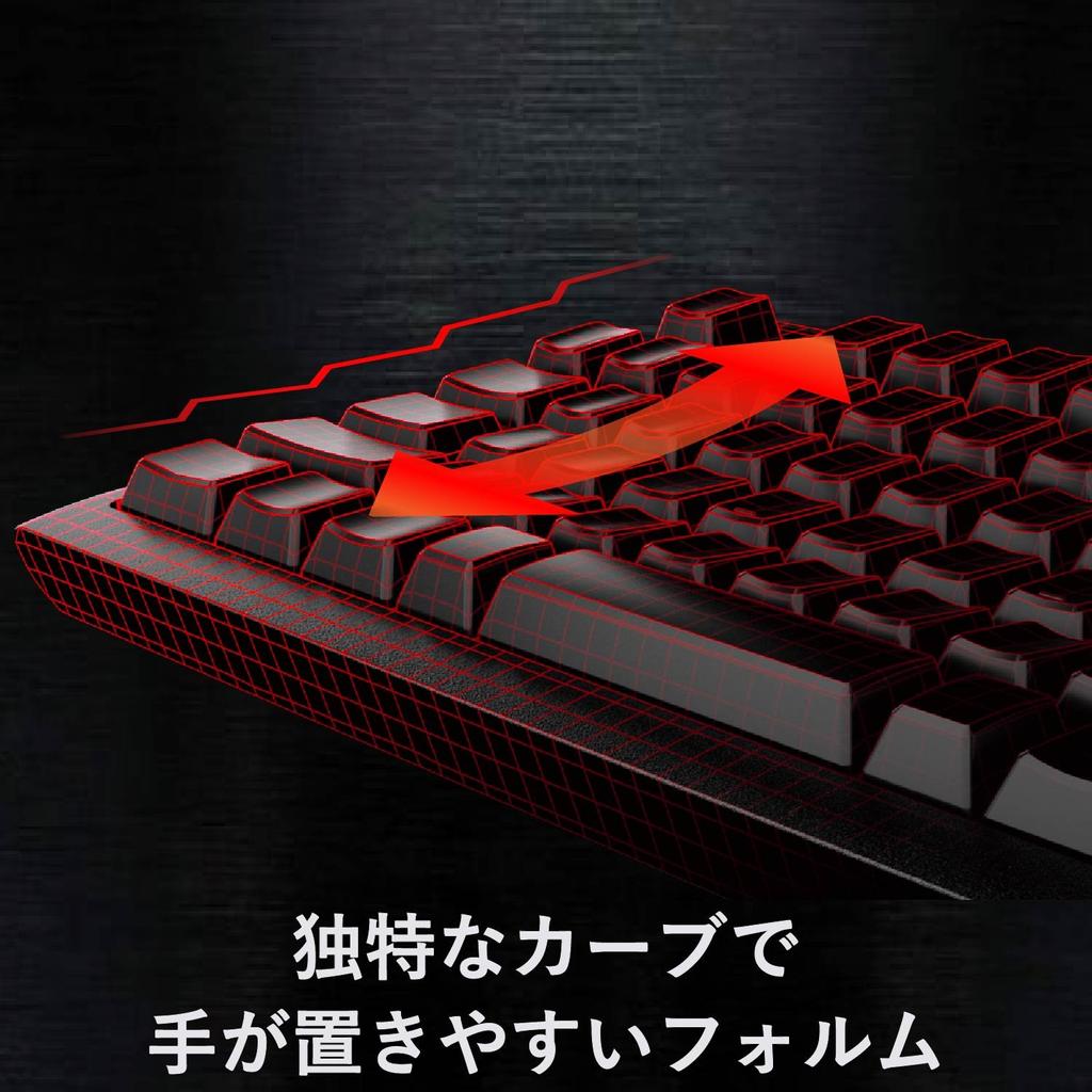 ELECOM Gaming Keyboard All Key Customization Hardware Macro Compatible Black [DUX] TK-DUX30BK
