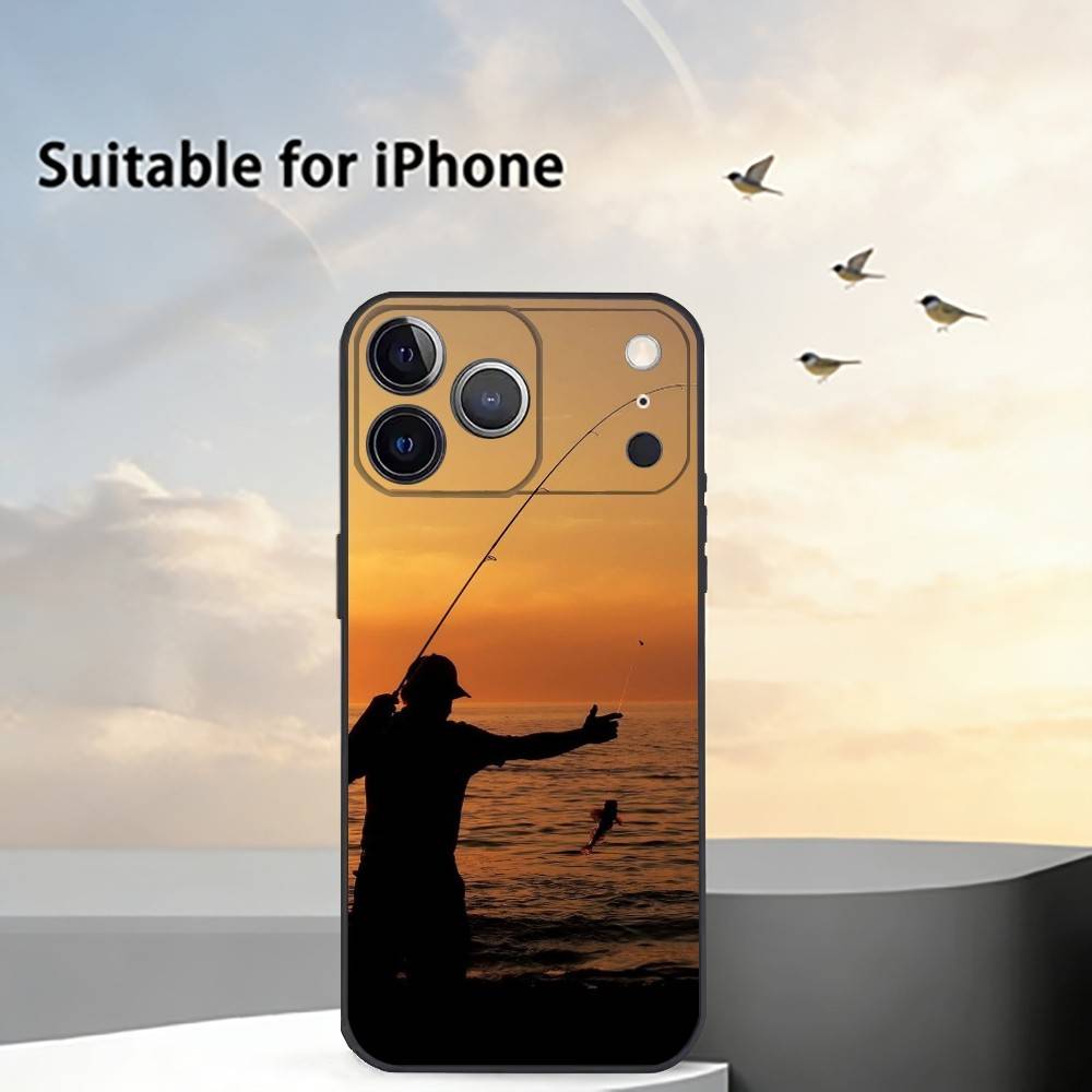

Carp Fish Fishing R-Rod Phone Case For iPhone 17, 16,15,14,13,12,11 Plus,Pro Max, Others Soft Black Cover iPhone17promax
