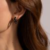 INS Internet Celebrity Titanium Steel Earrings 18k Stainless Steel Black Oil Drop Diamond C Earrings