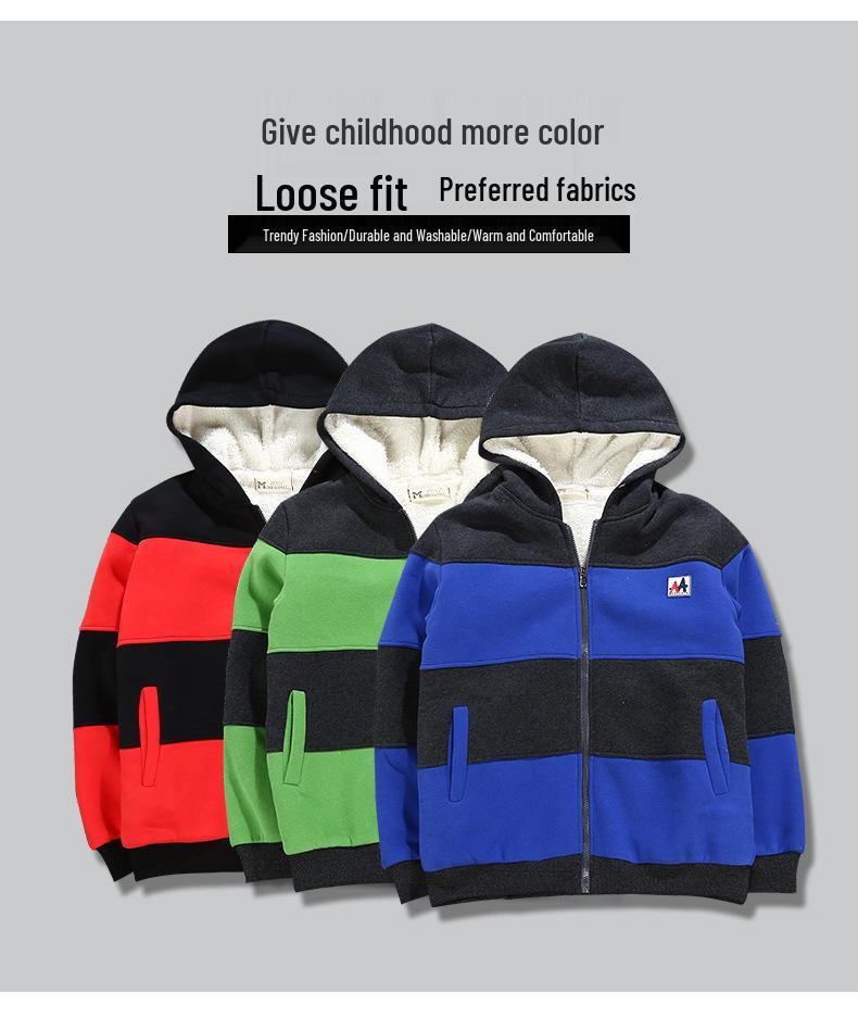 Boys' Plus Size Fleece-Lined Sweatshirt for Ages 8-16