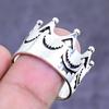 Natural Crown Look Gemstone 925 Sterling Silver Jewelry Ring Size 7.5 ETC-14460