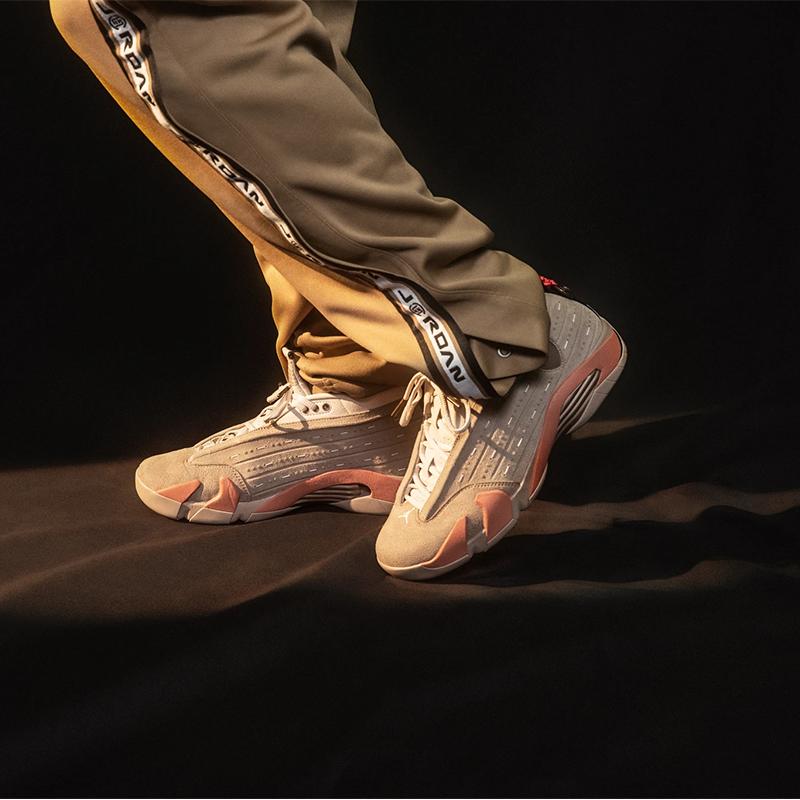 CLOT x Air Jordan 14 Retro Low Terracotta Sneakers Unisex Marrone Sepia-Stone Terra-Blush DC9857-200