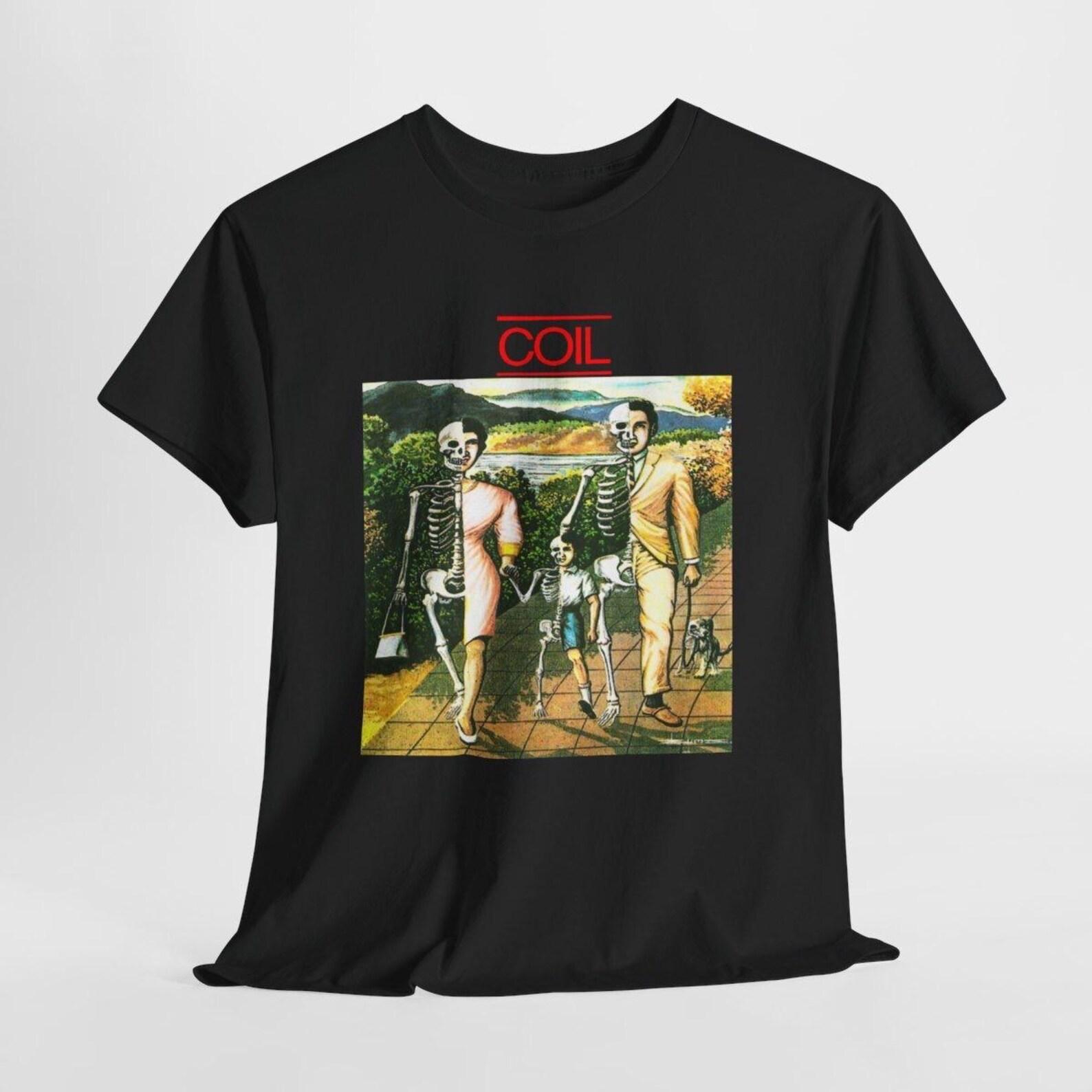 Coil 100% Cotton T-Shirt: Skeleton Family Graphic Tee L