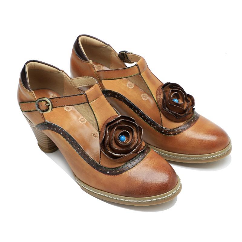 

5cm Sheepskin Leather Ethnic Summer Women Luxury Elegant Ladies Appliques Mixed Color High Brand Big Size Fashion Shoes 42 коричневый