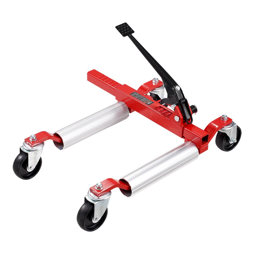 SucceBuy Wheel Dolly Heavy Duty Vehicle Positioning Ratchet Tire Jack Max Capacity 1500 Lbs Car Dolly for Car Auto Repair Moving