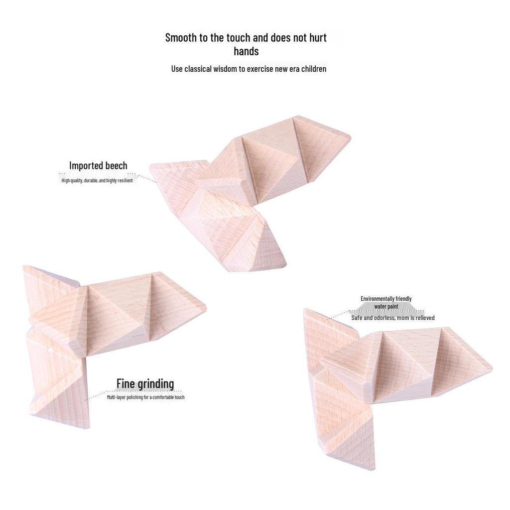 Kongming & Luban 9-Piece Puzzle Set for Elementary Students - Challenging Secret Box Storage.