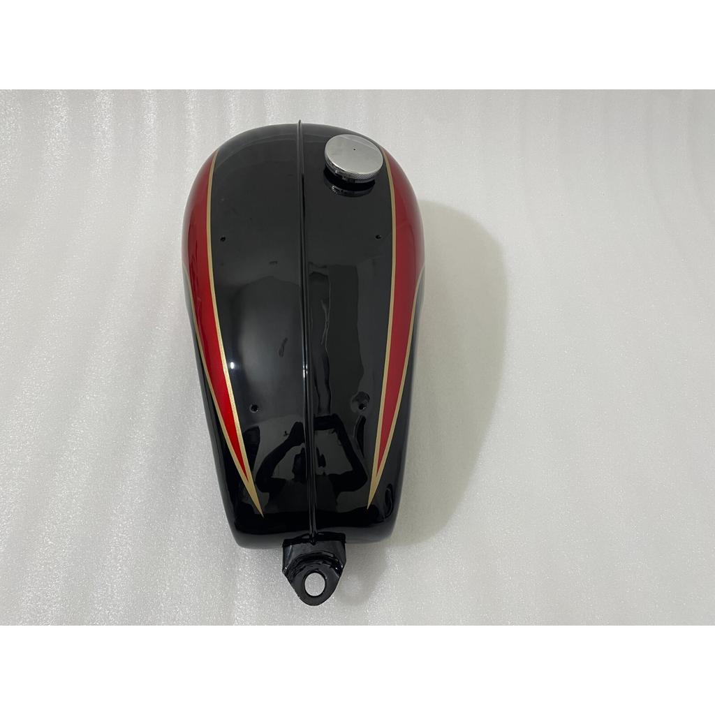 Fit For TRIUMPH T150 TRIDENT BLACK & CHERRY PAINTED STEEL PETROL GAS TANK +CAP