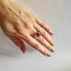 Серебряное кольцо с натуральным аммолитом 2.825ct (2130413)