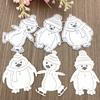 Three Christmas Snowman Knife Moulds Etching Knife Moulds Embossing Knife Moulds Cut dies Scrapbook