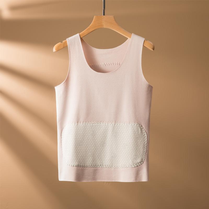 Unisex Temperature-Sensitive Warm Vest with Double-Sided Brushed Fleece for Autumn and Winter