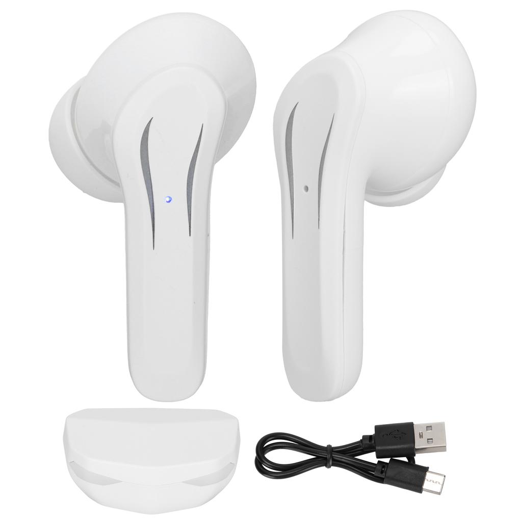 Wireless Earbuds True Wireless Gaming Headphones with Noise Reduction MicrophoneWhite