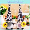 Sunflower Cow Rudolph Plush Doll With Minimalist Style For Festive Room Decoration