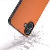 For iPhone 16 Plus Case Anti-Drop PU Leather Coated TPU+PC Phone Cover