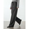 Langzi Women's 100% Wool Wide-Leg Knit Trousers