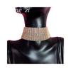 Trendige europäische & amerikanische 14-reihige, mit Diamanten besetzte mehrlagige Choker-Halskette für Damen