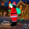 6.89FT Christmas Inflatable Toys with LED Light Santa Claus Gift Bag Yard Supplies Home Ornaments Festive Xmas Yard Decoration