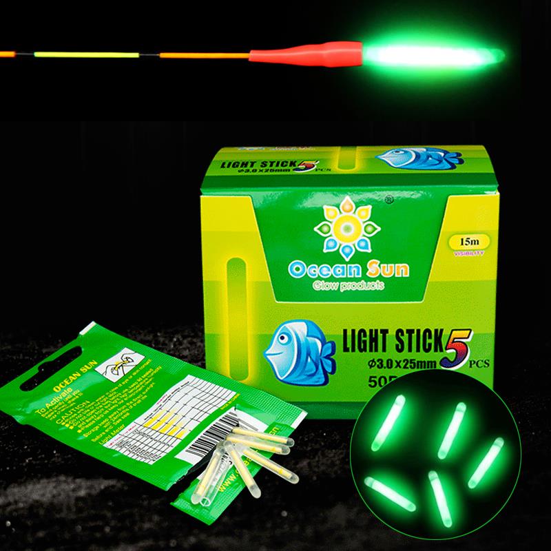 Satın alın Fluorescent Float Lightstick Glow Stick Fishing 50 Pcs 15M