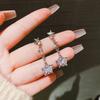 Silver Needle Niche Design Zircon Star Stud Earrings Women's Light Luxury High-end Fashion Sweet and Cool Temperament Ear Jewelry