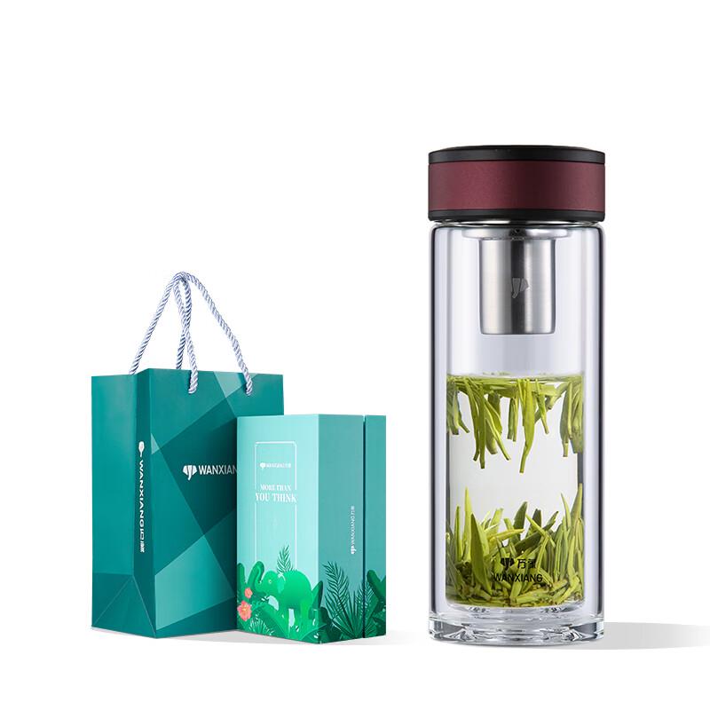 Wanxiang Double-Layer Glass Portable Tea Infuser Cup