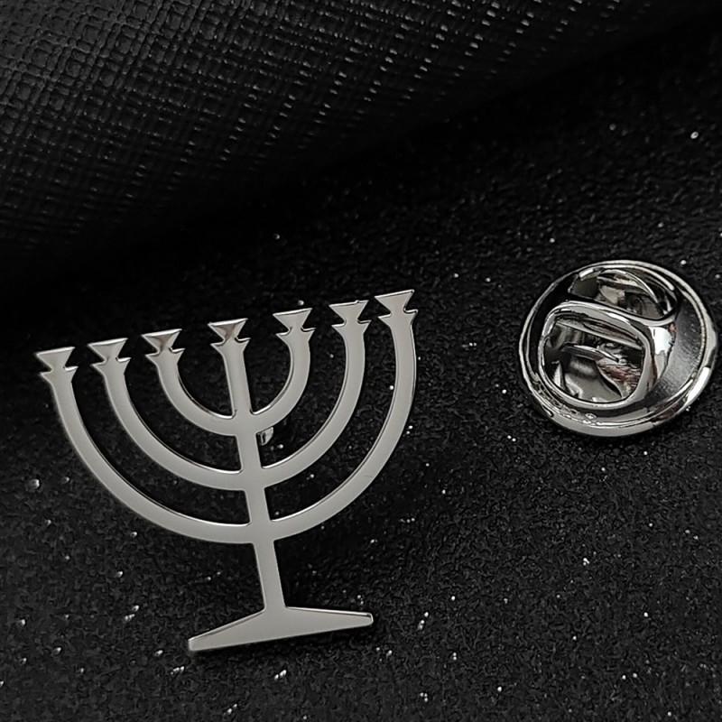 

Romantic Seven Star Candlestick Brooch Cufflinks Art Luxury Exquisite Creative Style High End Social Event Accessories 14k