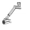 Universal Robotic Arm Faucet Bubbler with 1080 Degree Rotating Nozzle for Splash-proof Bathroom Wash Basin.