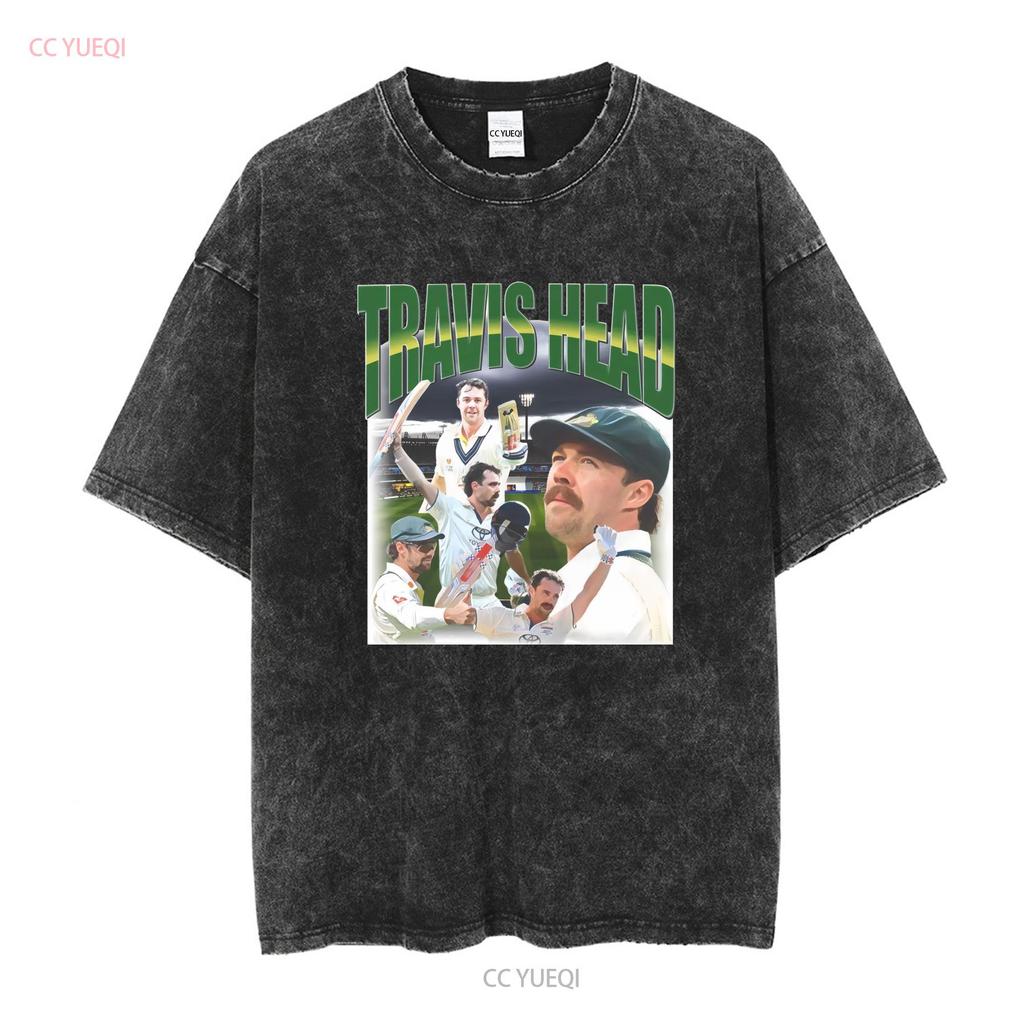 Travis Head Australian Cricket T Shirt Long or Short Sleeves Vintage Washed Comfortable Stretched Soft Casual Versatile